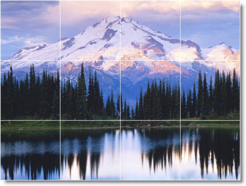 Mountain Photo Mural Tile M064. 24x32 Inches Using (12) 8x8 ceramic tiles. On Sale