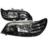 1997-1999 Acura CL Euro Headlights Black Housing by Instyleparts
