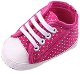 EOZY 滑り止め ベビー 赤ちゃん シューズ スニーカー 柔らかい 可愛いキッズ靴 水玉柄 子供 歩行靴 初めての一歩 出産お祝い ベビープレゼント (12CM)