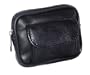 Black Leather Coin Purse with Front Pocket