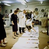 51ucdik7V6L. SL160  Fashion Designer Christian Dior Working on New Collection with Staff Prior to Showing Premium Photographic Poster Print by Loomis Dean, 24x24