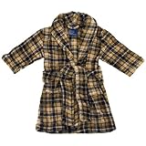 Brown Plush Bath Robe for Toddler Boys