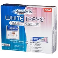 Aquafresh White Trays Pro Gentle System - Featuring White Trays 14-Count + 3.2-Ounce Pro Gentle Toothpaste
