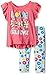 Kidtopia Girls' Love Live Believe W/Screen Glitter & Tack On W/Floral Legging Tunic Set