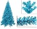 5' Pre-Lit Sky Blue Full Artifical Sparkling Tinsel Christmas Tree- Teal Lights