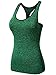 Neleus Women's 3 Pack Yoga Compression Tank Top,8007,Grey,Green,Blue,US M,EU L