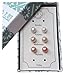 YAN & LEI Sterling Silver 6MM Freshwater Cultured Pearl Button Stud Earrings - Handpicked AAA Quality