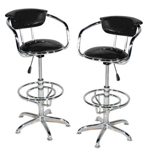 Retro Barstool - Black (set of 2)