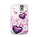 RIM BlackBerry Curve 8300 8310 8320 8330 Crystal Silicone Image Skin Case "Purple Love" Design