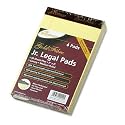 Ampad Gold Fibre Writing Pads, Jr. Legal Rule, 5 x 8 Inches, Canary, 50 Sheets per Pad (4 Pads per Pack) (20-029)
