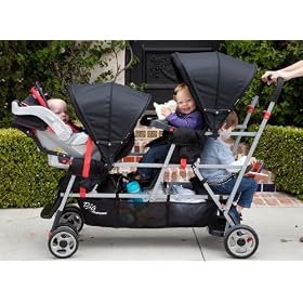Joovy Big Caboose Stand-On Tandem Triple Stroller