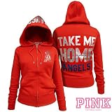 Los Angeles Angels of Anaheim Victoria's Secret PINK&Atilde;&macr;&Acirc;&iquest;&Acirc;&frac12; Full Zipper Hoodie