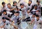 New York Yankees (Group in Action) Sports Poster Print - 11" X 17"