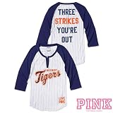 Detroit Tigers Victoria's Secret PINK&Atilde;&macr;&Acirc;&iquest;&Acirc;&frac12; Raglan Henley Baseball Tee