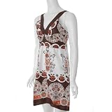 Cute Options Brown  White Open Dress