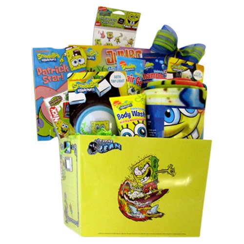A Perfect Gift for Children Birthday, Ultimate Spongebob Bathing Gift Basket On Sale