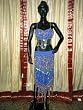 Royal Blue Bra Choli Hip Wrap Scarf Coin Bellydance Costume M