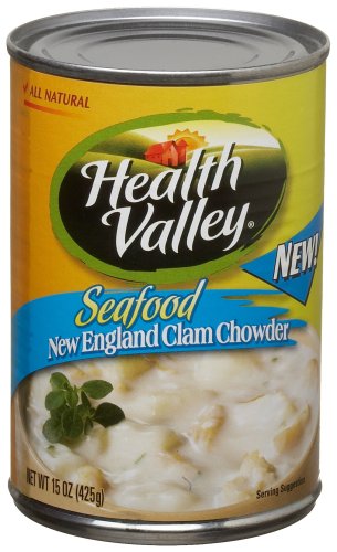 Health Valley Soup-Clam Chowder New England 15-Ounce Units (Pack of 12) by Health Valley