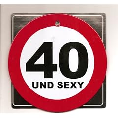 1 METALL SCHILD RUND ZAHL 40 40. Geburtstag