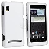 White Rubber Hard Case Cover For Motorola Droid 2 A955