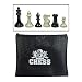 Super Triple Weight Staunton Black and Cream Plastic Chessmen Set (4" King)