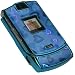 Motorola V3 RAZR Blue Crystal Case With Hearts Design - Includes TWO Bonus Personal Charm Straps!