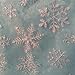 Blue Organza Glitter Snowflake Fabric (3 Yards)