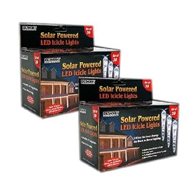 SOLAR POWERED LED ICICLE LIGHTS (SET OF 40)