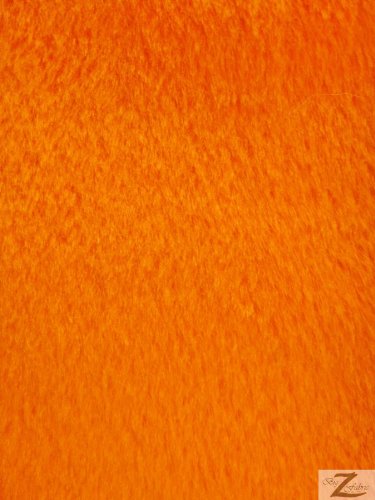 VELBOA FAUX FAKE FUR SOLID SHORT PILE FABRIC - Orange - 60