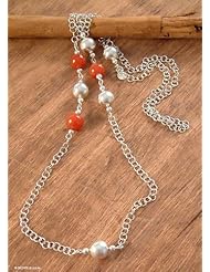 Carnelian long necklace, Eclipse