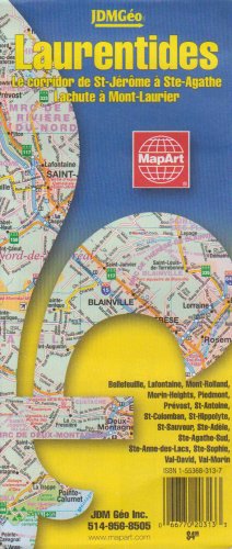 City Travel Guides Discounted  Livres : Carte routière : Laurentides (en anglais)