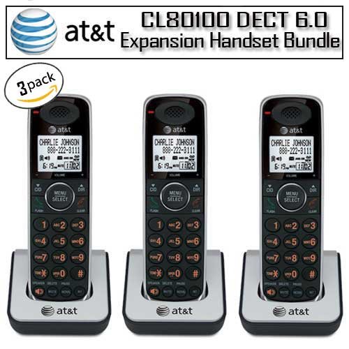 AT & T CL80100 DECT 6.0 Three Pack Accessory Handset for CL Cordless Phones