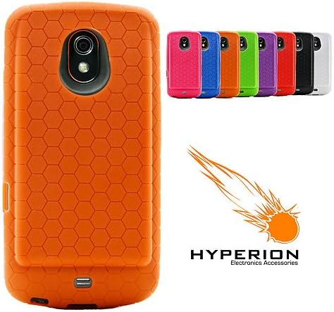 Hyperion Samsung Galaxy Nexus Extended Battery Honeycomb TPU Case Orange (Hyperion Retail Packaging) Compatible with All Hyperion, Qcell, and Anker Galaxy Nexus Extended Battery Models