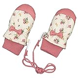 アスナロ（グローブ） スノーミトン ベビー 女の子 ウズランド 手袋 小花柄 スキーミトン3-4才 アイボリー