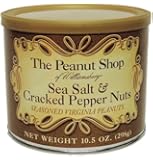 Seasoned Virginia Peanuts by The Peanut Shop of Williamsburg - Sea Salt and Cracked Pepper (10.5 ounce)