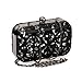 BMC Cut Out Faux Leather Covered See Through Clear Hard Plastic Fashion Clutch