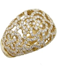 14k Yellow Gold 1.73ctw Diamond Cocktail Ring LR157Y Size 7.5