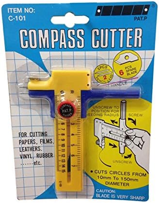 Rotary Compass Circle Cutter, Cut Papers, Films, Leathers, Vinyl Rubber etc - Cut Diameter from 10mm-150mm