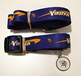 Minnesota Vikings Pet Set Dog Leash Collar ID Tag MEDIUM