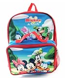 Disney Mickey and Friends Backpack Disney Gang Bookbag With Lunch Bag