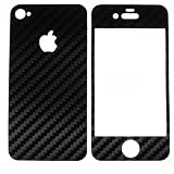 FrontLine iPhone4/4S用カーボンタイプスキンシール　ブラック