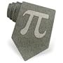 Men's Pi To The 50th Decimal Extra Long Silk Tie by Mr. G33K in Green