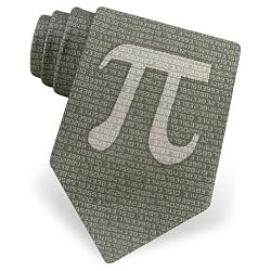 Men's PI to The 50th Decimal Silk Tie by Wild Ties in Green