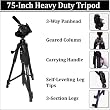 75 Professional Heavy Duty 3-Way Pan Head Tripod For The Nikon D5000, D3000, D60, D40x, D40 Digital SLR Cameras