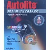 4 Autolite PLATINUM Spark Plugs #AP103 
