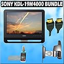 Sony LCD TV Bravia KDL-19M4000 19-inch 720P HDTV in Black and Deluxe Accessory 3 Year Extended Warranty Outfit
