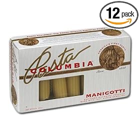 Pasta Columbia Manicotti, 8-Ounce Packages (Pack of 12)