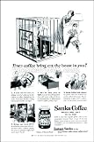 1951 Vintage Ad Kraft Foods Inc. Sanka Coffee - Does coffee bring
out the beast in you?