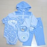 PUMA（プーマ）着まわし自由自在ベビー4点セット3/6ヶ月（ブルー)