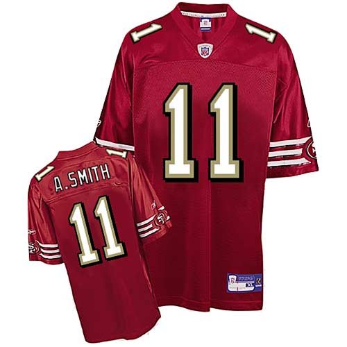 Alex Smith #11 Red San Francisco 49ers Reebok NFL Premier All Stitched Replica Jersey - MEDIUM